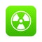 Danger nuclear icon digital green