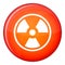 Danger nuclear icon, flat style