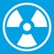 Danger nuclear icon white