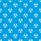 Danger nuclear pattern seamless blue