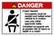Danger Occupants Must Be Seated and Belted When Vehicle Is In Motion Symbol Sign, Vector Illustration, Isolate On White Background