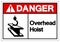 Danger Overhead Hoist Symbol Sign ,Vector Illustration, Isolate On White Background Label. EPS10