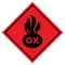 Danger Oxidizing Materials Sign ,Vector Illustration, Isolate On White Background Label. EPS10