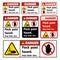 Danger Pinch Point Hazard,Keep Hands Clear Symbol Sign Isolate on White Background,Vector Illustration