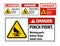 Danger Pinch Point, Moving Parts Below, Keep Hands Clear Symbol Sign Isolate on White Background,Vector Illustration EPS.10