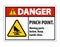 Danger Pinch Point, Moving Parts Below, Keep Hands Clear Symbol Sign Isolate on White Background,Vector Illustration EPS.10