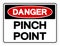 Danger Pinch Point Symbol Sign,Vector Illustration, Isolate On White Background Label. EPS10