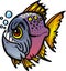 Danger piranha fish