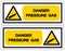 Danger Pressure Gas Symbol Sign, Vector Illustration, Isolate On White Background Label. EPS10