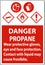 Danger Propane Flammable Gas PPE GHS Sign