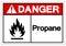 Danger Propane Symbol Sign, Vector Illustration, Isolate On White Background Label. EPS10
