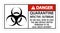 Danger Quarantine Infective Outbreak Sign Isolate on transparent Background,Vector Illustration