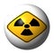 Danger radiation sign sphere