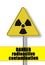 Danger of radioactive contamination from gas radon - concept image