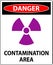 Danger Radioactive Materials Sign Caution Contamination Area