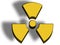 Danger radioactive sign.