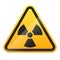 Danger radioactive sign isolated on white background. Vector illustration