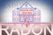 The danger of radon gas in our homes - concept with check-up chart about radon contamination and American style home