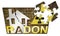 The danger of radon gas in our homes - Jigsaw solution concept with an outline of a small house with radon text