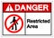 Danger Restricted Area Symbol Sign, Vector Illustration, Isolate On White Background Label. EPS10