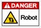 Danger Robot Symbol Sign, Vector Illustration, Isolate On White Background Label .EPS10