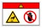 Danger Rotating Cutter Hazard Do Not Touch Symbol Sign, Vector Illustration, Isolate On White Background Label. EPS10