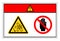 Danger Rotating Fan Blade Do Not Touch Symbol Sign, Vector Illustration, Isolate On White Background Label. EPS10