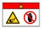 Danger Rotating Wheels Do Not Touch Symbol Sign, Vector Illustration, Isolate On White Background Label. EPS10