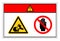 Danger Rotating Wheels Do Not Touch Symbol Sign, Vector Illustration, Isolate On White Background Label. EPS10