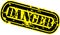 Danger rubber stamp, vector