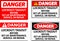 Danger Safety Label: Lockout Tagout Before Set-Up, Maintenance, Service Or Repair