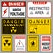 Danger. Safety Labels with Ability to Replace Text You Need. Various Embodiments Safety Banners. Vector