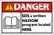 Danger SDS and HazCom Located Here Sign On White Background