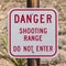 Danger Shooting Range Sign