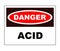 Danger sign - acid