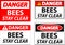 Danger Sign Bees - Stay Clear