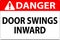 Danger Sign, Door Swings Inward