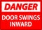 Danger Sign, Door Swings Inward