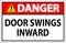 Danger Sign, Door Swings Inward