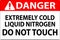 Danger Sign Extremely Cold Liquid Nitrogen Do Not Touch