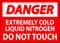 Danger Sign Extremely Cold Liquid Nitrogen Do Not Touch