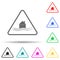 danger sign of house flooding multi color style icon. Simple glyph, flat vector of warning signs icons for ui and ux, website or