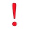 Danger sign  icon. Flat image symbol of attention caution. Exclamation hazard warning attention cartoon style on white isolated