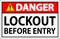 Danger Sign, Lockout Before Entry