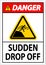 Danger Sign Sudden Drop Off
