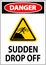 Danger Sign Sudden Drop Off