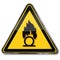 Danger sign warning oxidizing substances and fire
