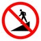 Danger Slope Symbol Sign,Vector Illustration, Isolate On White Background Label. EPS10