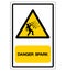 Danger Spark Symbol Sign, Vector Illustration, Isolate On White Background,Label .EPS10