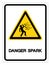 Danger Spark Symbol Sign, Vector Illustration, Isolate On White Background Label .EPS10